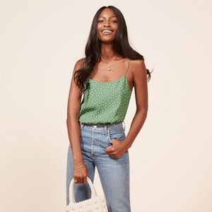 Reformation Atticus Top in Peppermint